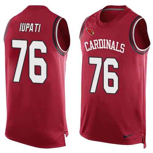 Nike Cardinals #76 Mike Iupati Red Team Color Men's Stitched NFL Limited Tank Top Jersey - Click Image to Close